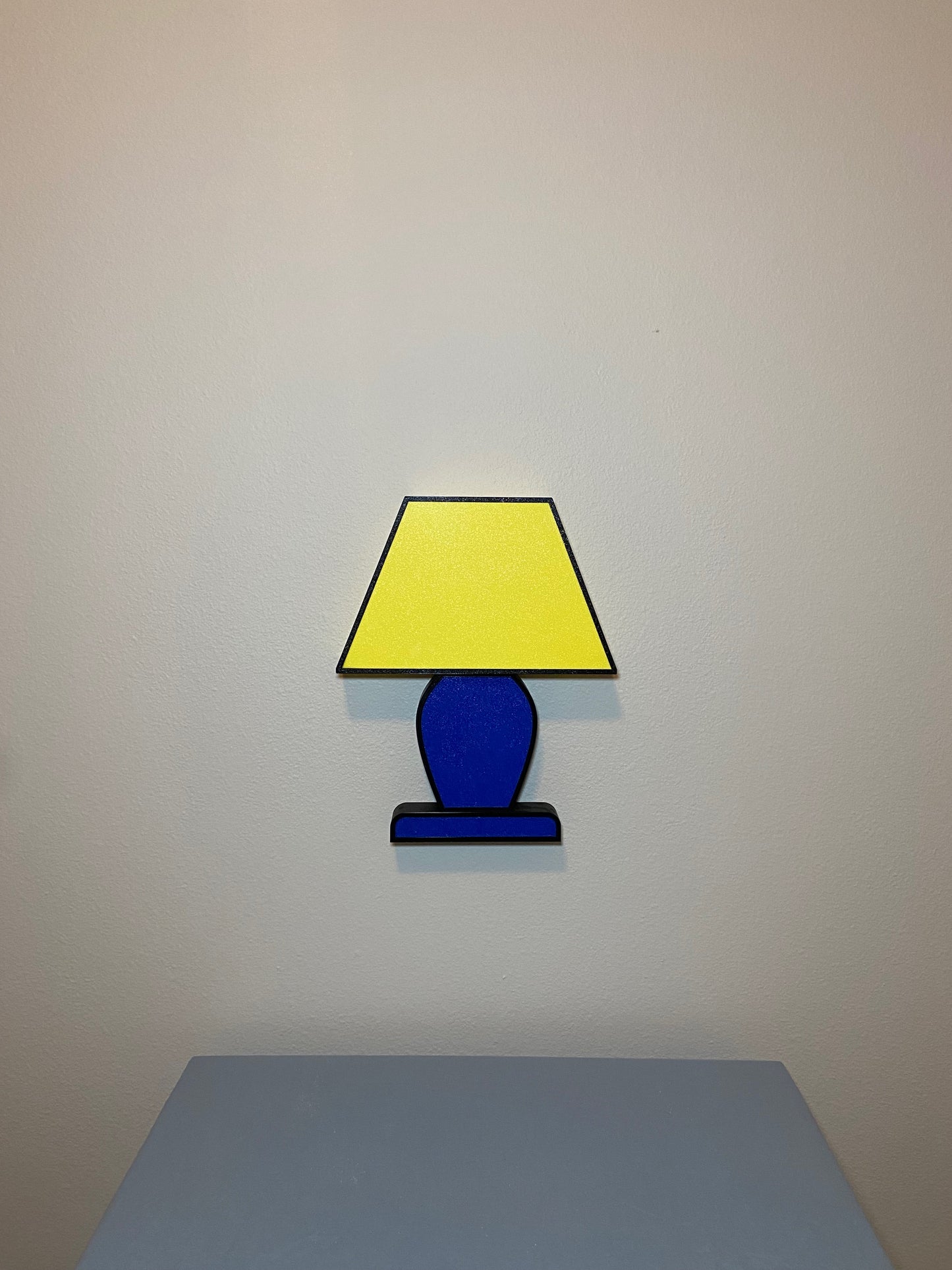 Iconic 2D Wall Lamp, Yellow/Blue