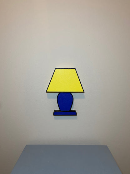 Iconic 2D Wall Lamp, Yellow/Blue