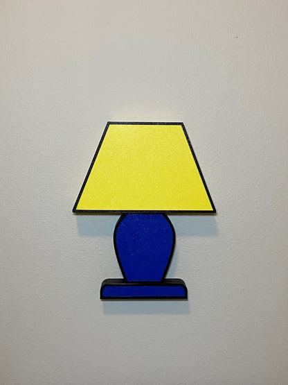 Iconic 2D Wall Lamp, Yellow/Blue