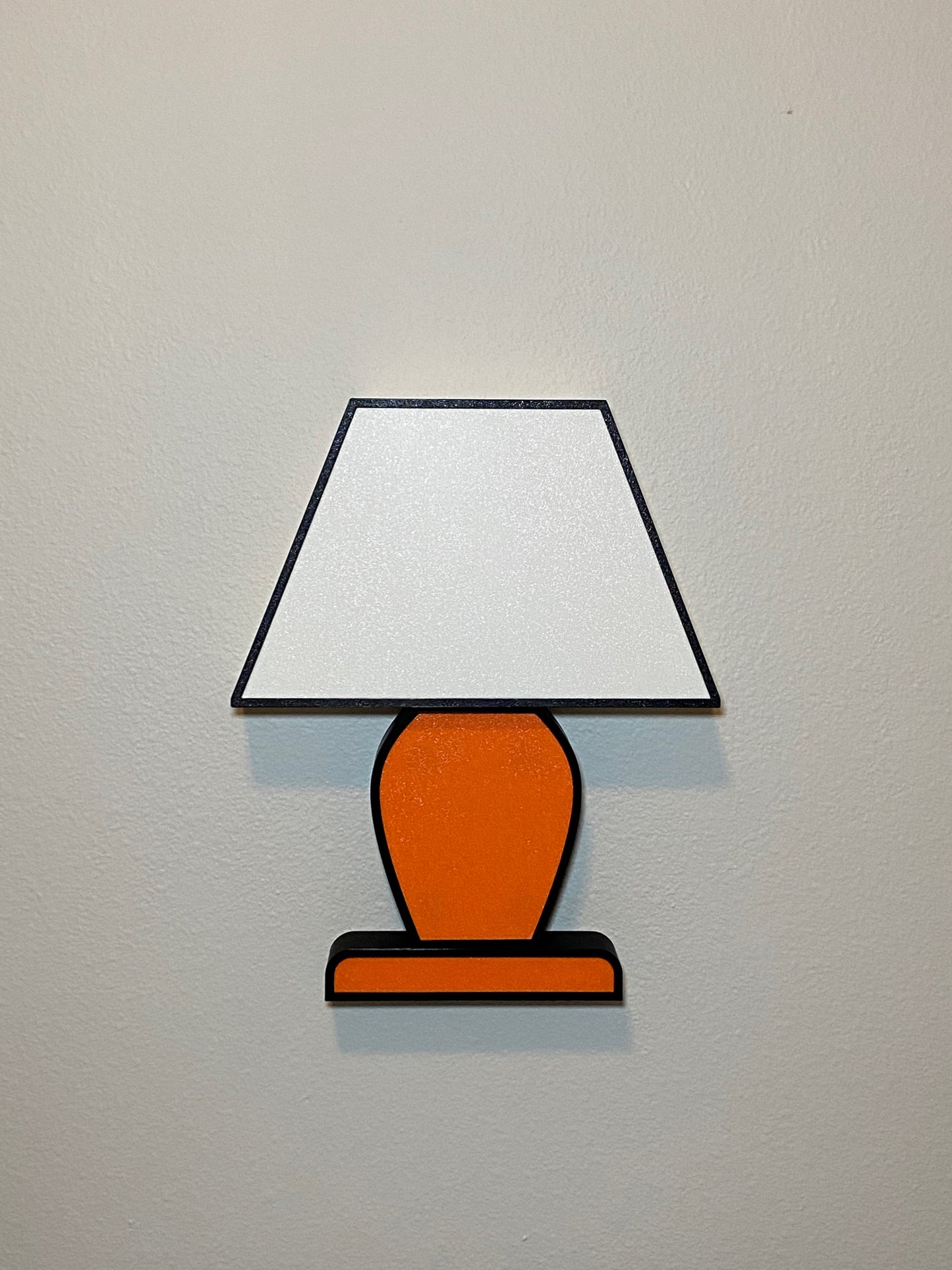 Iconic 2D Wall Lamp, White/Orange