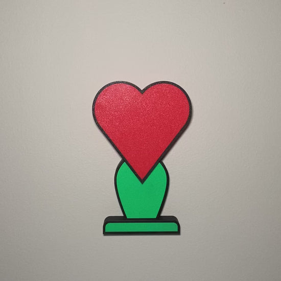 Iconic 2D Heart Lamp, Red/Green