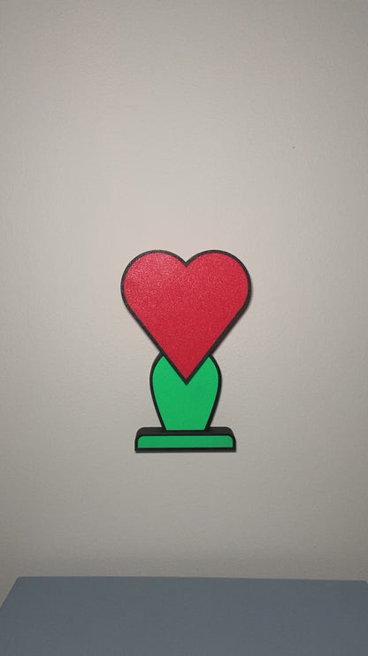 Iconic 2D Heart Lamp, Red/Green